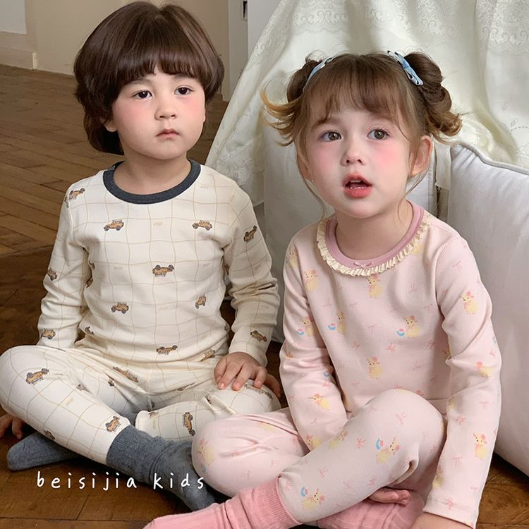 【280克】儿童秋衣秋裤套装男女童打底内衣纯棉宝宝保暖睡衣家居服商品图