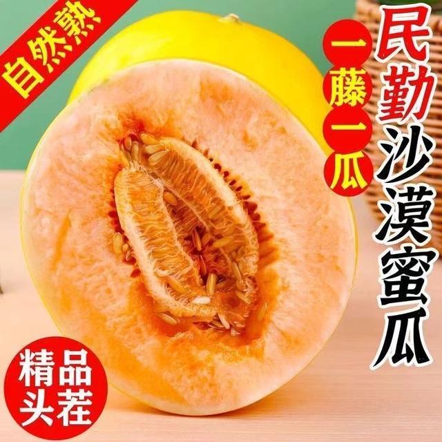 正宗甘肃民勤蜜瓜当季新鲜水果沙漠蜜瓜香甜多汁现摘现发商品图