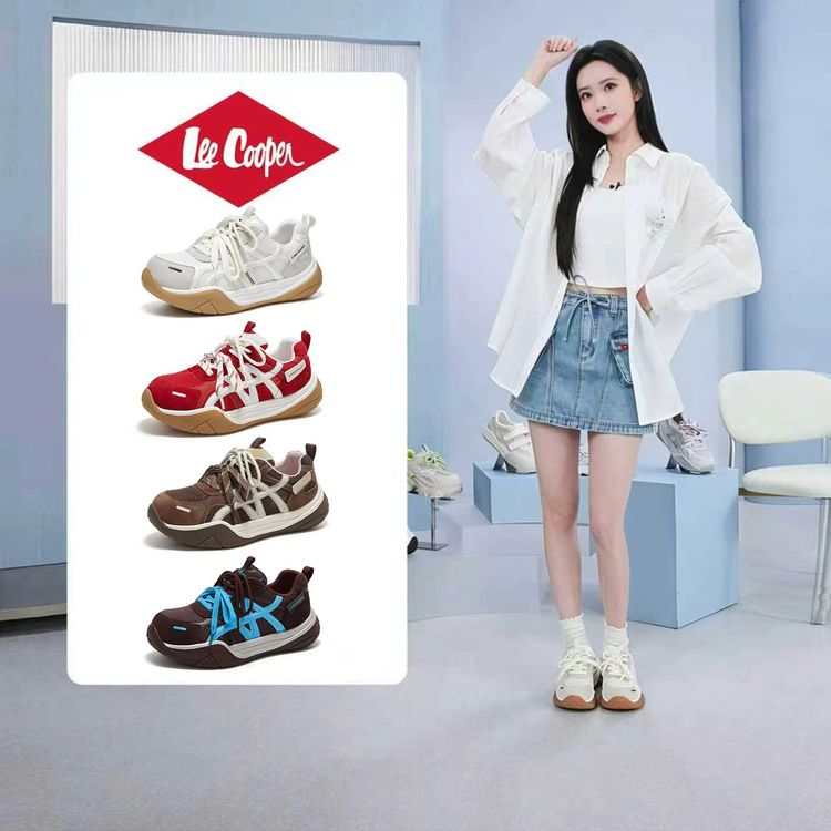 LEE COOPER【孟子义同款】2026秋季户外德训鞋女阿甘鞋小个子增高鞋商品图