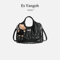 【黑菜篮子】EsVangoh/意梵高 2026新款时尚黑金菱格手提包CX商品图