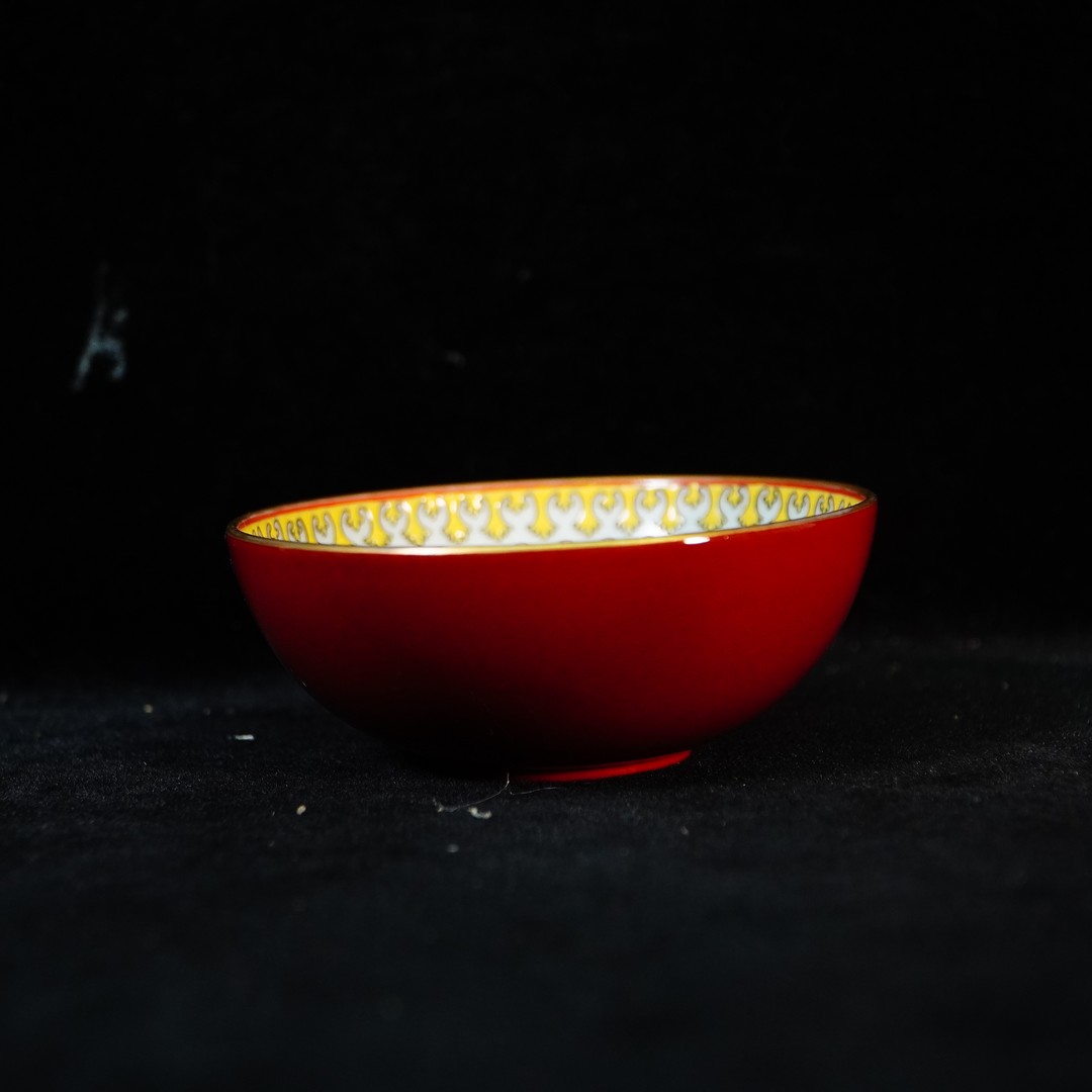 lot7938-C8清·珊瑚红釉素面浅腹杯D9-ZG07310001001106商品图