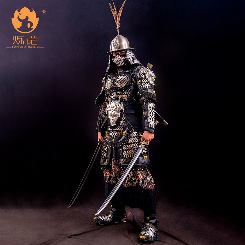 炼铠虎符明光铠亮银分体扎甲凌晨八点半同款中国甲胄成品古代商品图