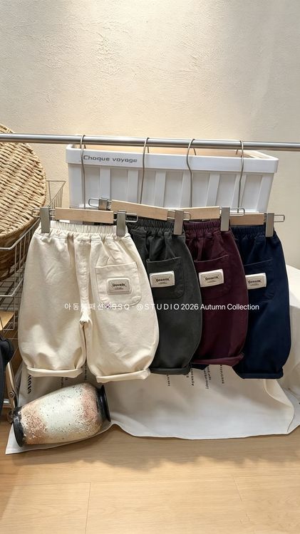 【现货】热门韩版棉布休闲小裤潮童穿搭商品图