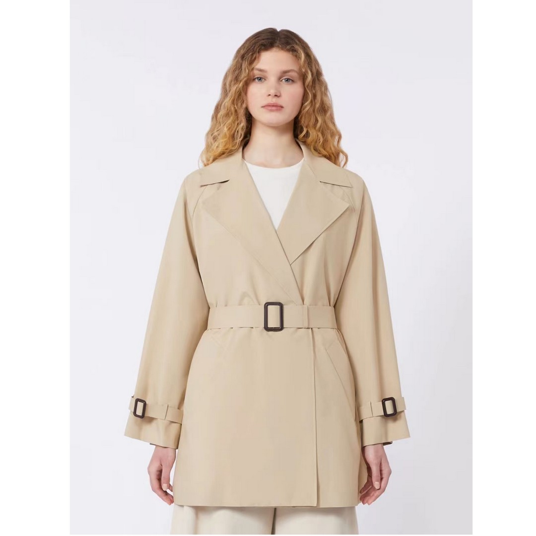 99新 MaxMara 娜娜专属  weekend短款宽松系带短风衣 卡其色商品图