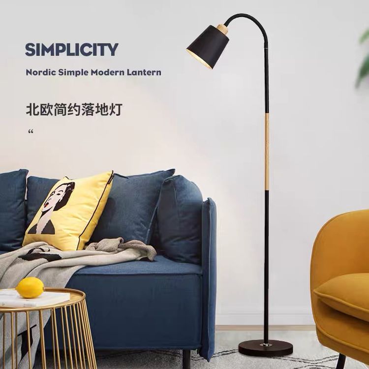 ins卧室北欧简约风LED护眼落地灯高级感家用客厅灯创意阅读小夜灯商品图
