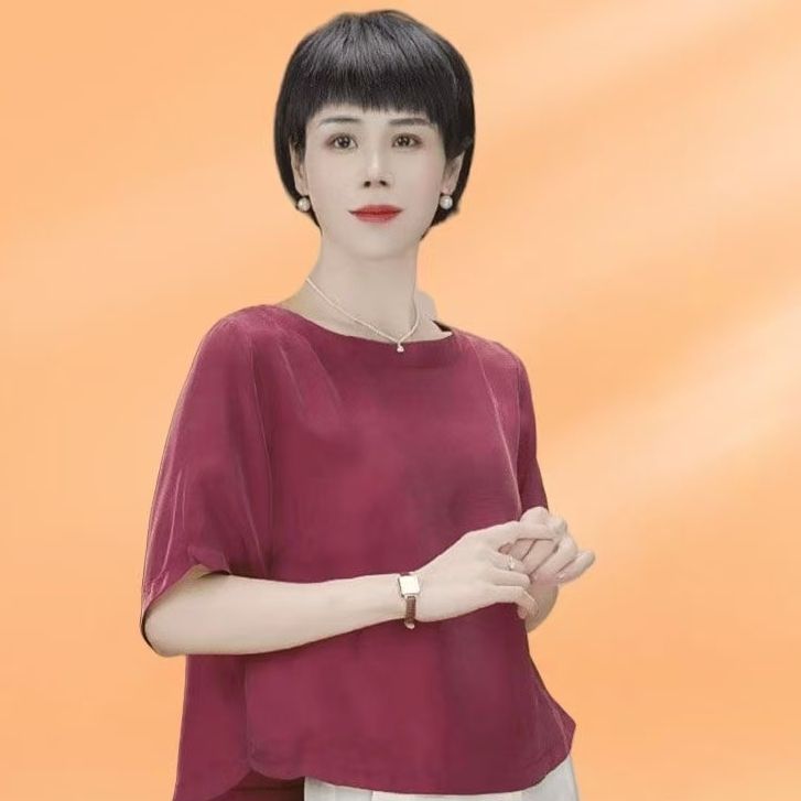 夏季新款宽松显瘦气质休闲洋气减龄百搭短袖上衣女装商品图