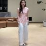 自信优雅2026悦己夏装套新中式国风盘扣无袖衬衫九分休闲裤两件套商品图
