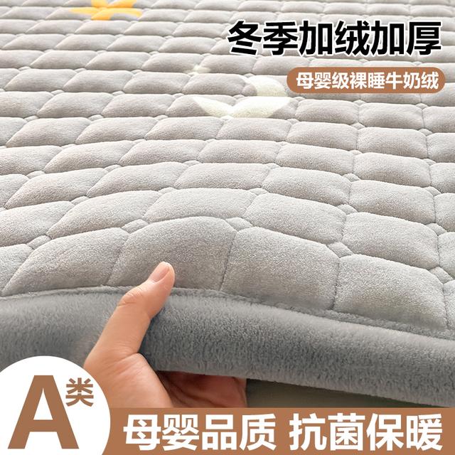 牛奶绒床垫床单毛毯冬季加绒加厚床盖儿童床褥垫铺底冬天床上垫被商品图