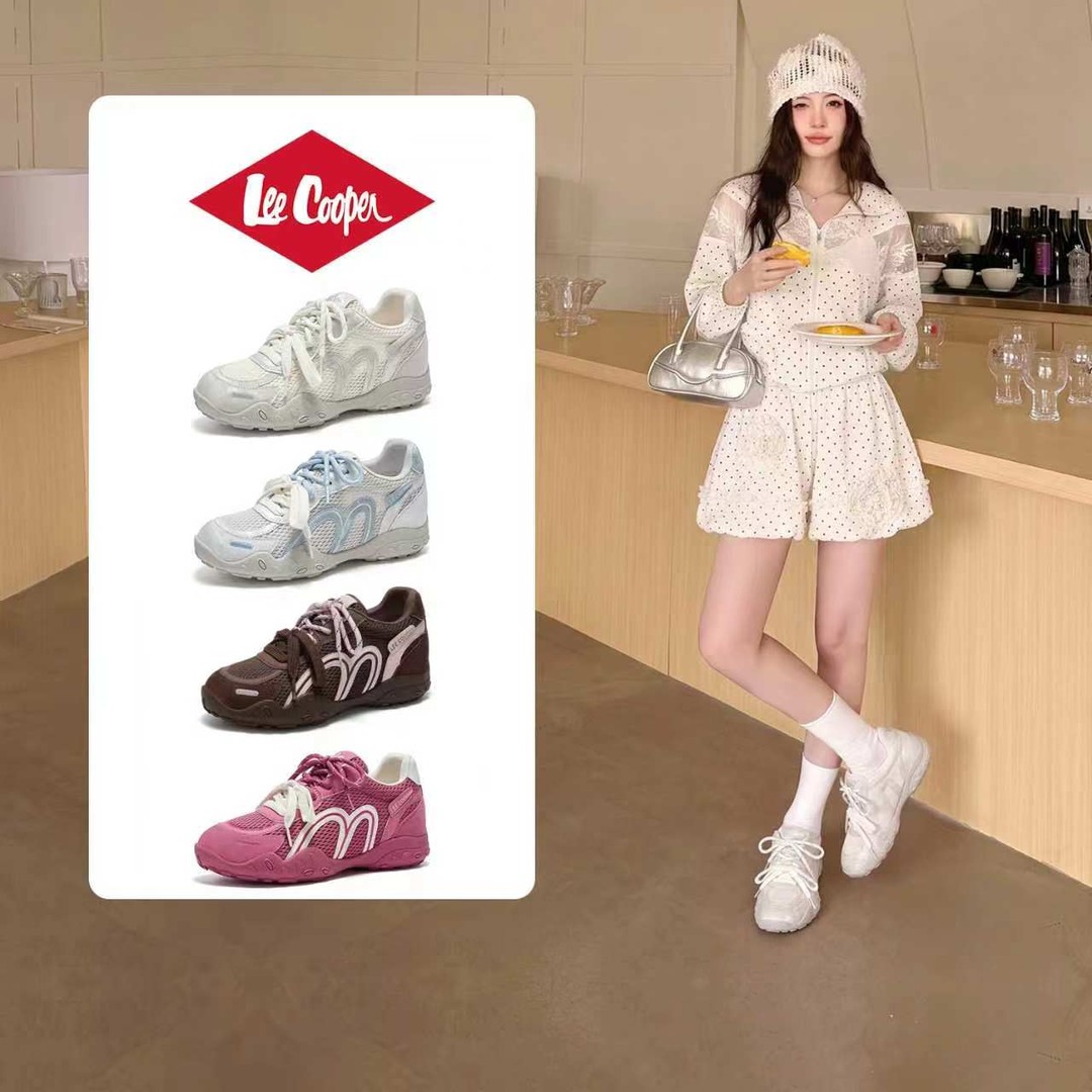 LEE COOPER【薄荷曲奇】德训鞋时尚女鞋2026秋季新款百搭透气休闲鞋商品图
