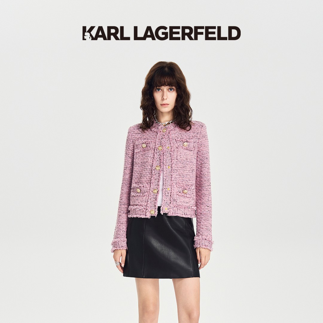 【晨粉专属价】KARL LAGERFELD 秋新款针织开衫老佛爷M27E1527商品图