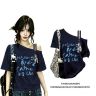【草莓酱专属】新款丝带斜肩短袖女2026夏季宽松显瘦百搭小众上衣潮商品图