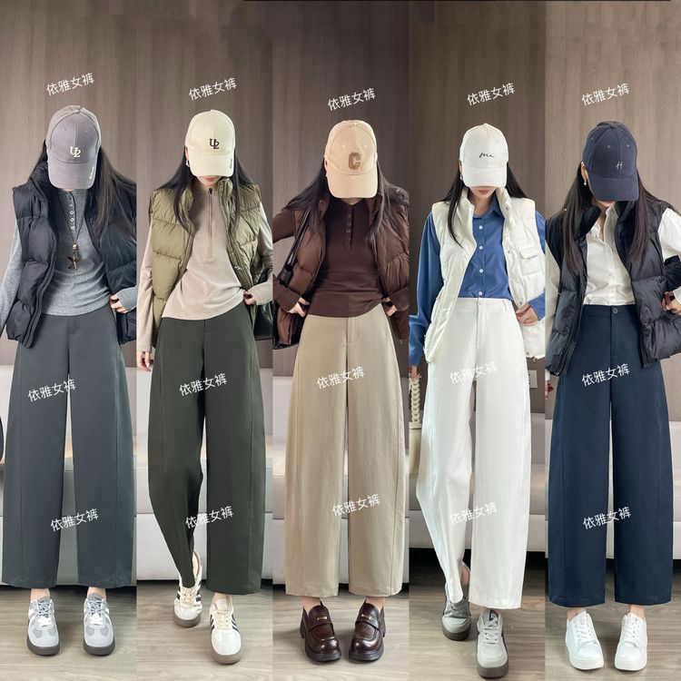 窄板小直裤【早秋新款】2026休闲高腰显瘦百小个子八九分裤百搭女裤商品图