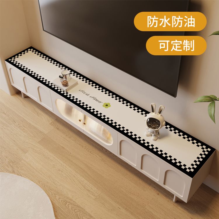 电视柜桌垫长条皮革防水防油防烫可定制餐边柜垫子台面保护垫鞋柜商品图