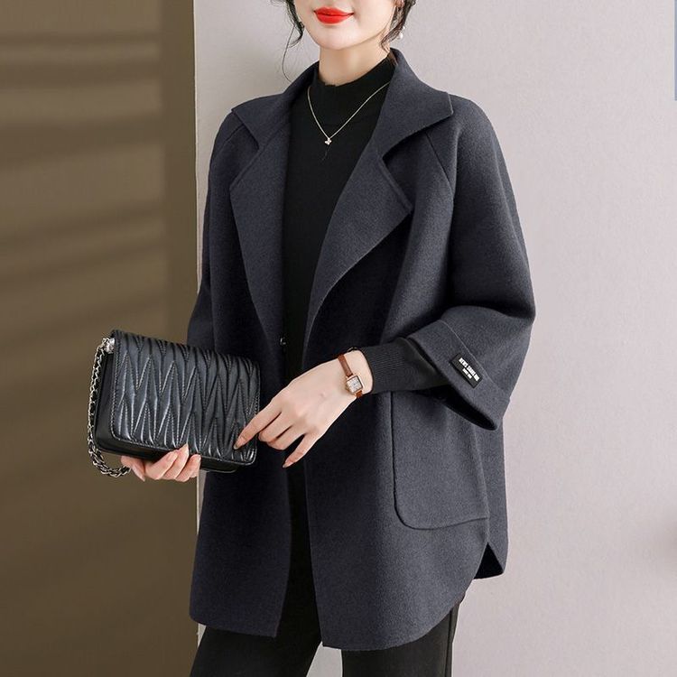 2026春季新款百搭针织毛呢外套女洋气高贵女士风衣秋装时尚大衣商品图