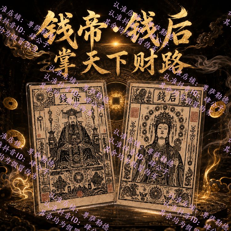 【肆公子力荐】正版【钱帝钱后】手机小卡随身便携日常佩戴商品图