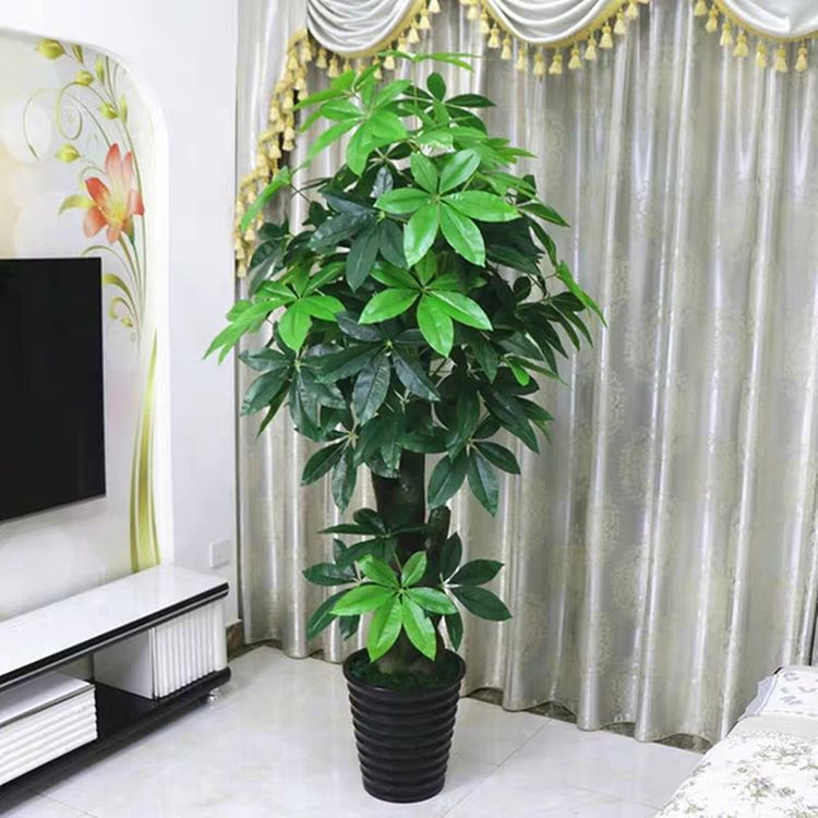 假树发财树仿真绿植大型落地盆栽景塑料装饰假花仿真客厅逼真植物商品图