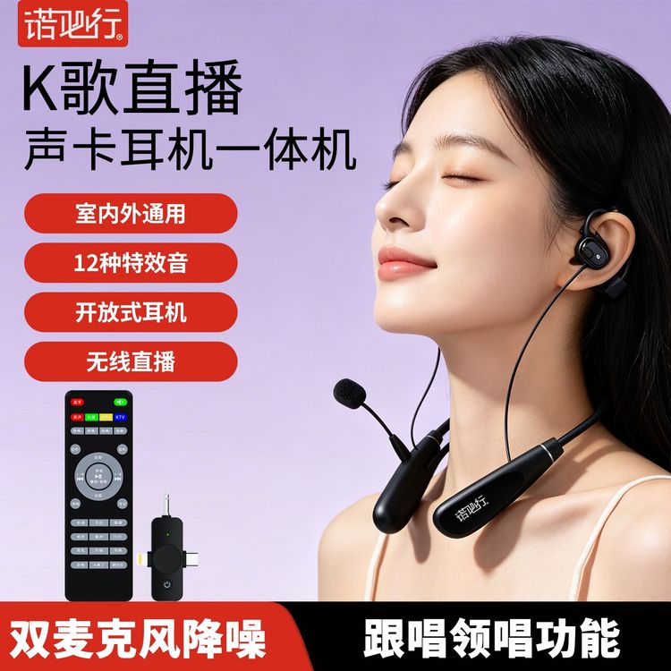 诺必行【领唱】声卡耳机一体机2026最新款专业声卡唱歌室内外通用商品图