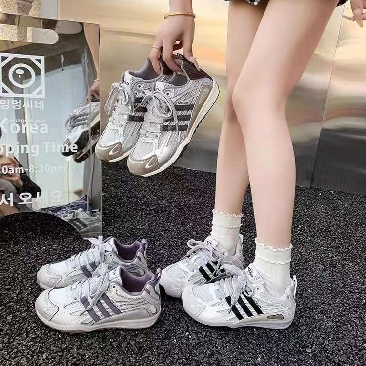 韩版网面德训鞋女2026秋季新款四季款拼色休闲鞋透气女鞋商品图