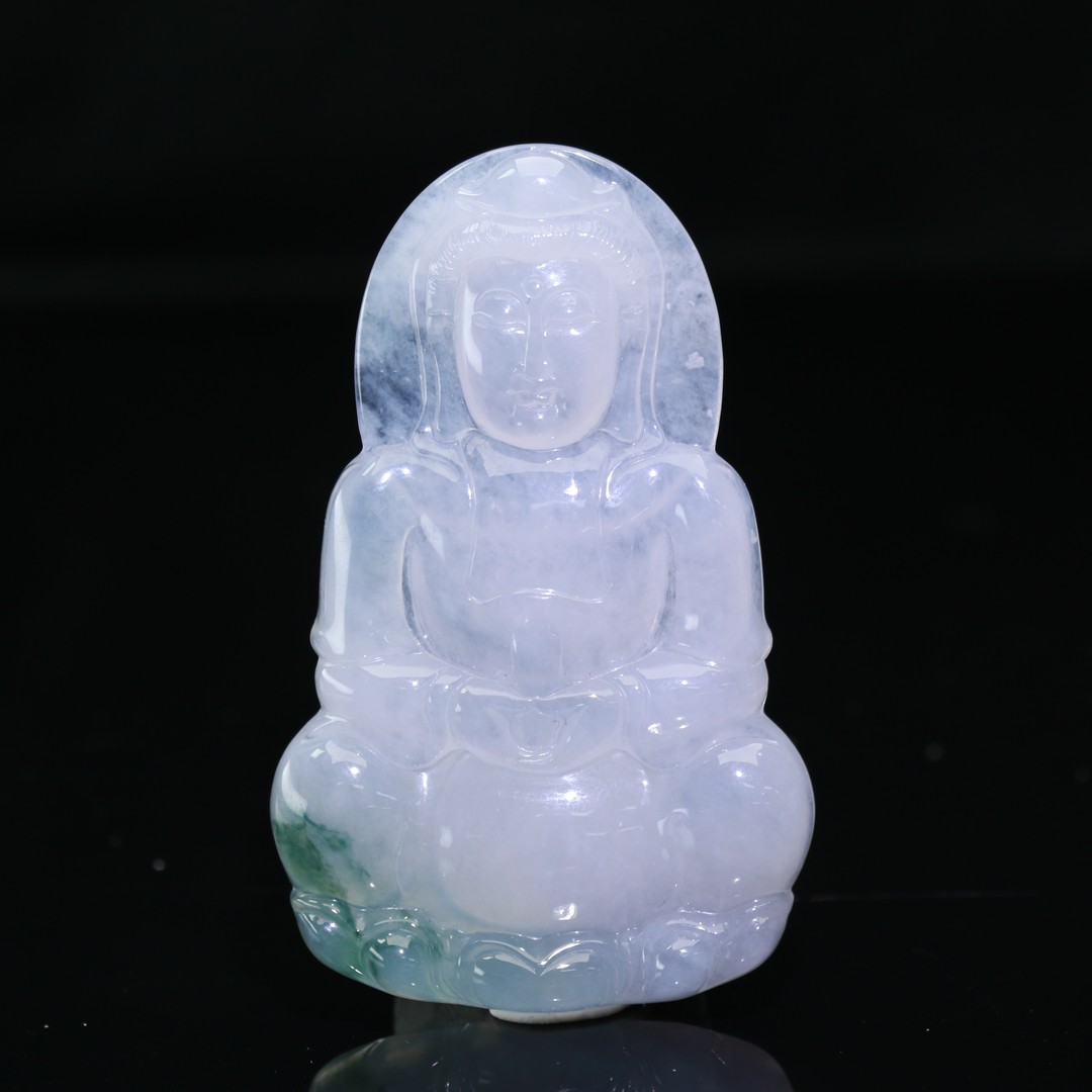 26天然缅甸翡翠A货观音/500235/上海嘉禾拍卖商品图