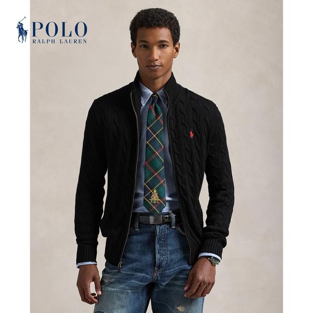 Ralph Lauren拉夫劳伦男装 26秋绞花编结棉全拉链针织衫710899975商品图