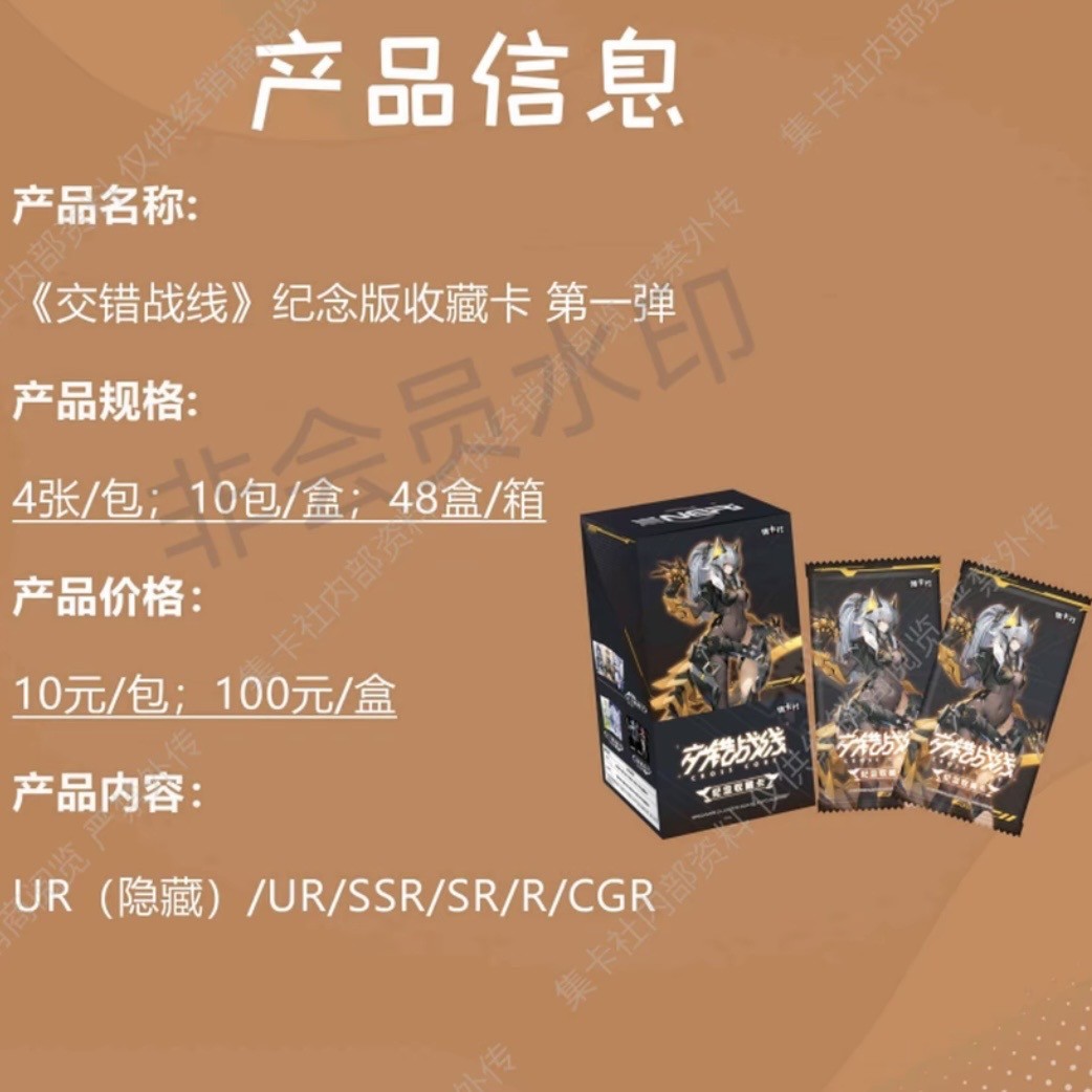 card.fun/集卡社（首单）交错战线纪念版第一弹动漫收藏卡盲盒代拆商品图
