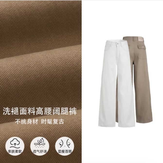 2026新款美式高街个性宽松阔腿牛仔裤女显瘦直筒宽松拖地裤商品图