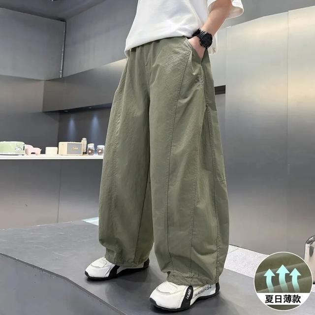 男童夏季休闲速干阔腿裤2026新款男孩帅气炸街男孩夏装儿童防蚊裤商品图