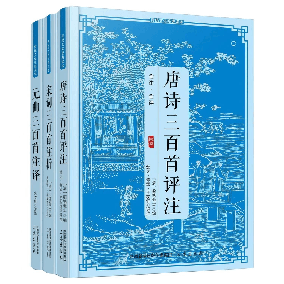 全3册唐诗宋词元曲三百首评注文白对照古诗词鉴赏大全国学经典书商品图