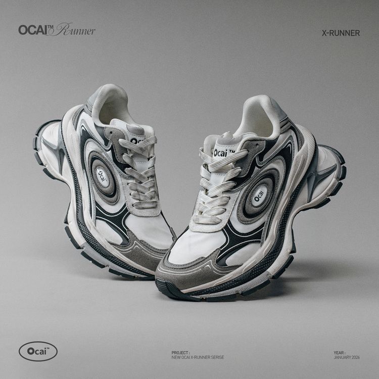 Ocai“X-Runner”雾霾灰飞碟2.0厚底增高老爹鞋商品图