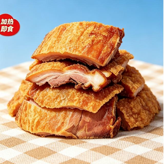【农村土法美食】黄金脆皮烤猪农村美食土猪下酒菜加热即食商品图