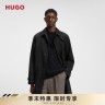 HUGO雨果男士中长款棉质混纺简约版休闲风衣外套50517771商品图