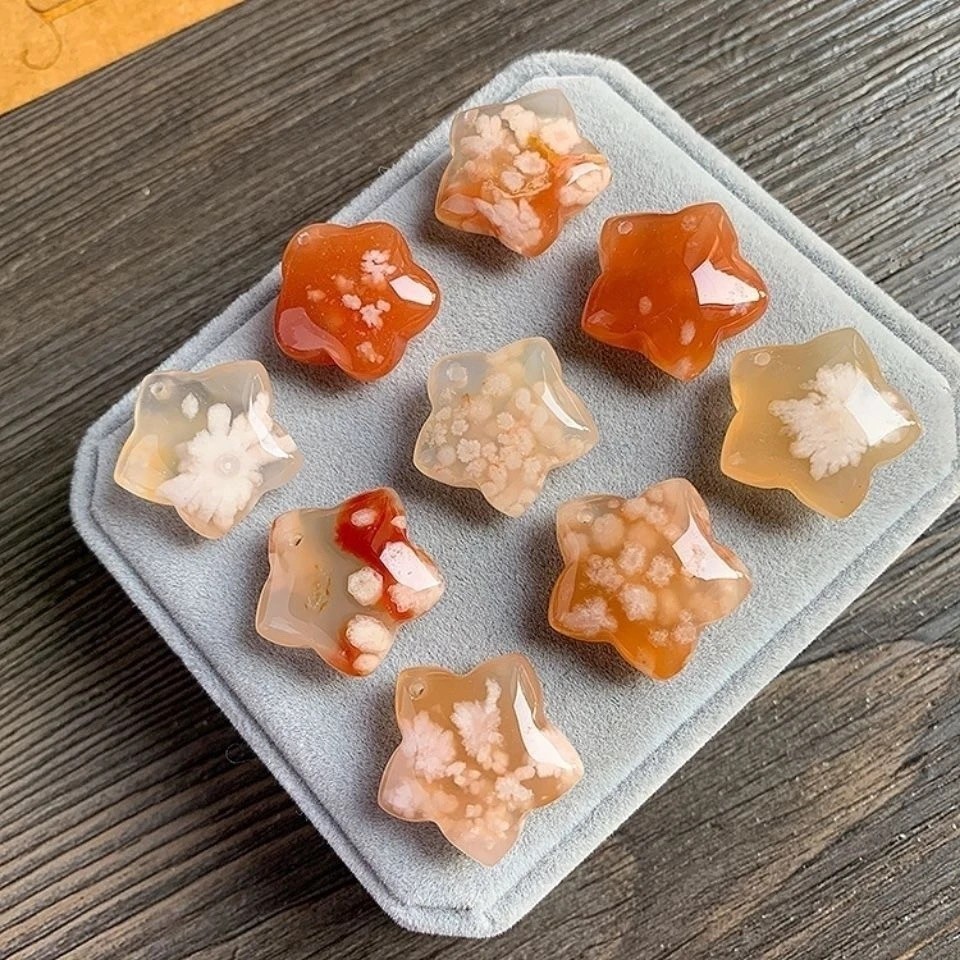 【御祥阁珠宝】马达加斯加天然樱花玛瑙水晶珊瑚玉链接多样性发货商品图
