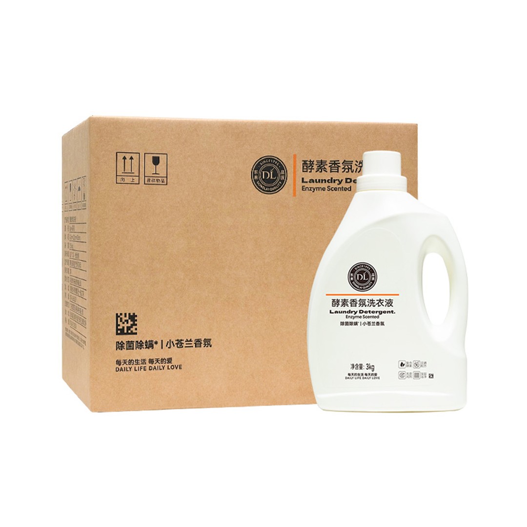 胖东来DL酵素香氛洗衣液（小苍兰香氛）3kg*4商品图