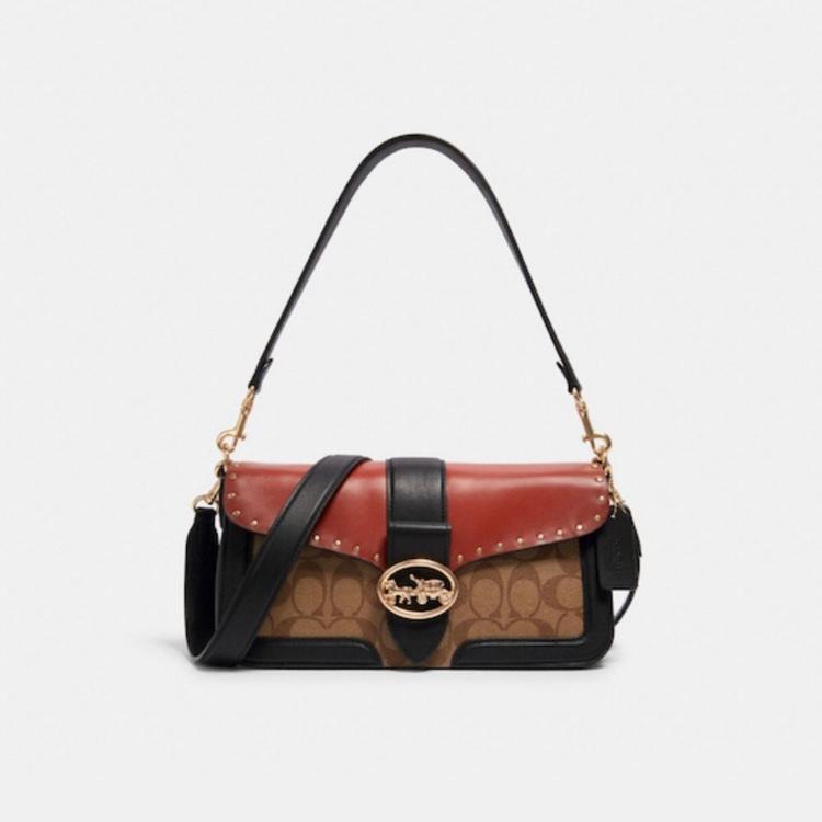 COACH/蔻驰杨紫拼色铆钉酒神C87080【长27 高15.5】商品图