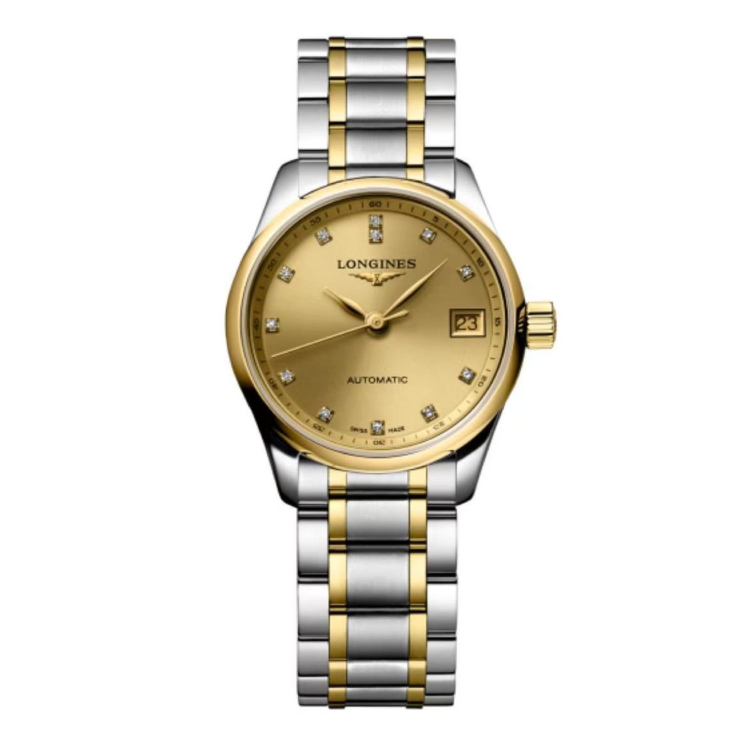 99新 Longines/浪琴 128名匠系列金盘钻刻自动机械表径25.5mm商品图