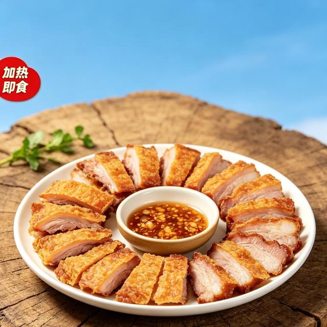 【一斤装】黄金脆皮烤猪农村美食土猪下酒菜加热即食商品图