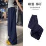 藏青色美式速干工装裤女夏季薄款2026新款松弛感束脚两穿运动卫裤商品图