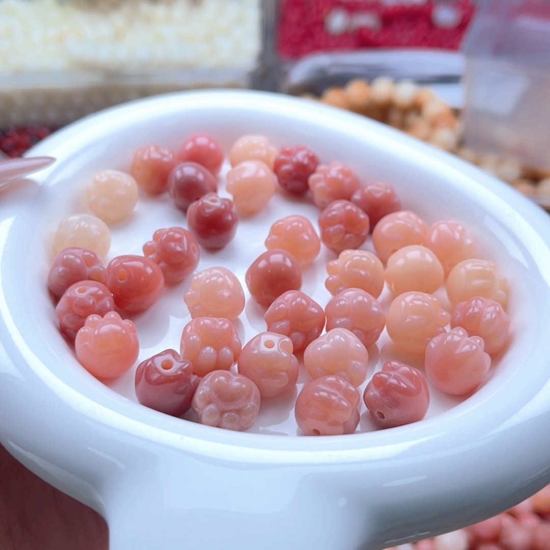 白玉菩提吊坠z12-13mm25颗。爱心猫爪商品图