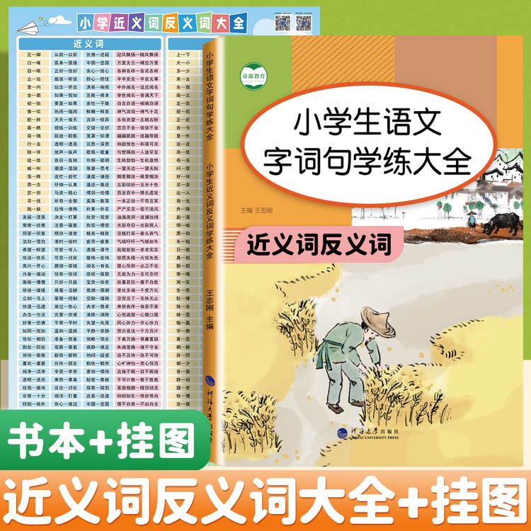 小学近义词反义词训练大全1-6年级小学生语文字词句专项练习商品图