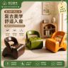 假日童年万向轮靠背溜溜凳家用可移动换鞋客厅旋转儿童椅成人椅商品图