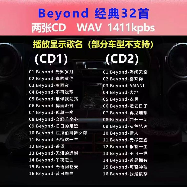 【合集】Beyond黄家驹专辑  经典怀旧高音质无损通用车载音乐CD碟片商品图