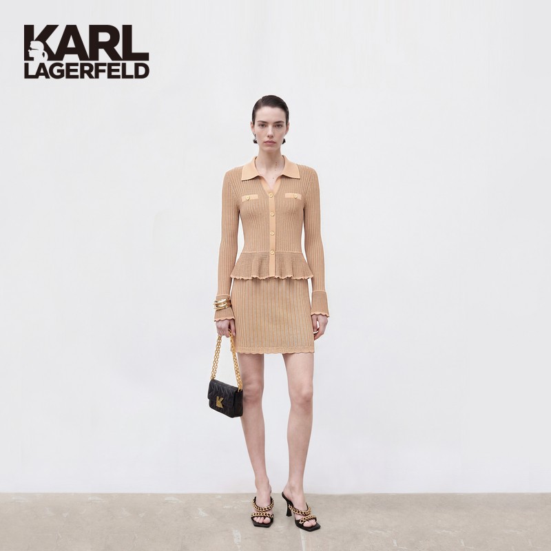 KARLLAGER卡尔拉格斐长袖连衣裙小香风针织女装P26E1310商品图