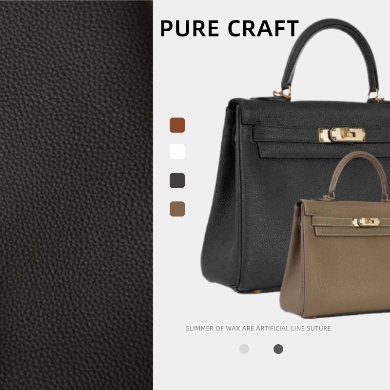 PURE CRAFT玫匠【全手软凯】内缝手工蜡线荔枝纹原创设计真皮女包商品图
