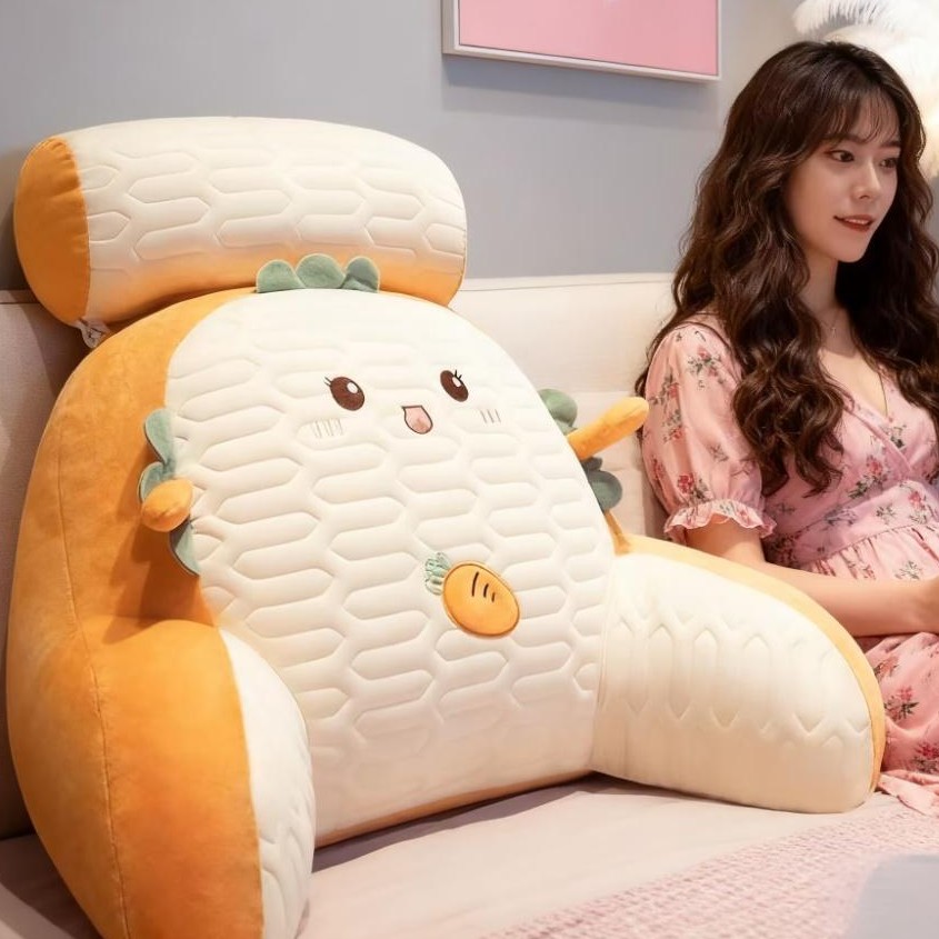 【冰丝乳胶靠枕】床头靠垫软包护腰靠枕沙发抱枕靠枕床上垫腰靠背垫商品图
