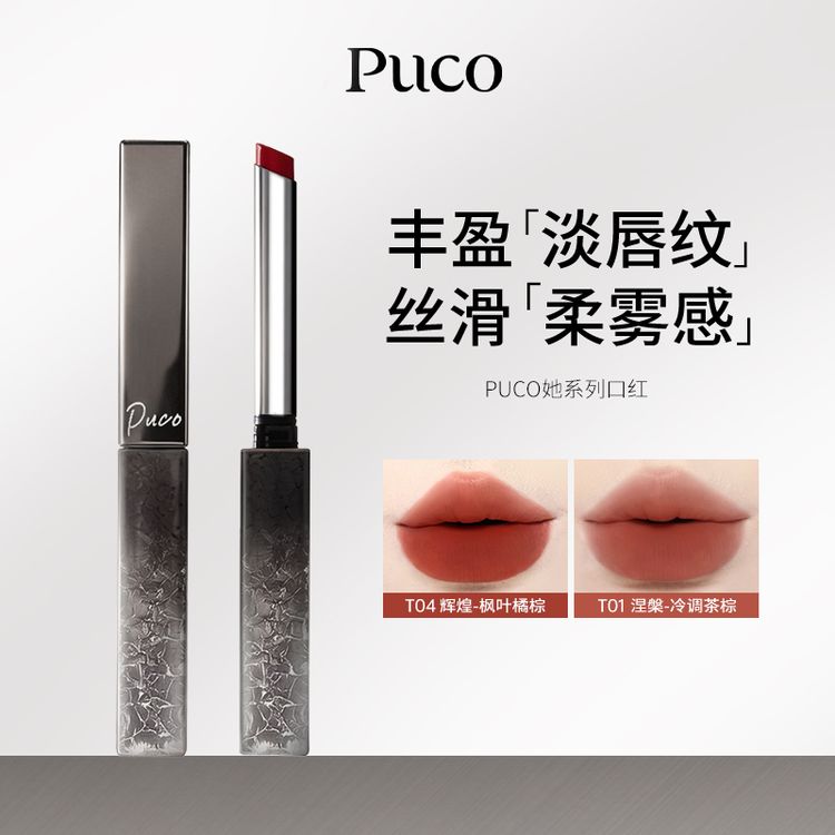 PUCO她系列哑光口红小细管设计丝绒唇膏女持久不易掉色商品图