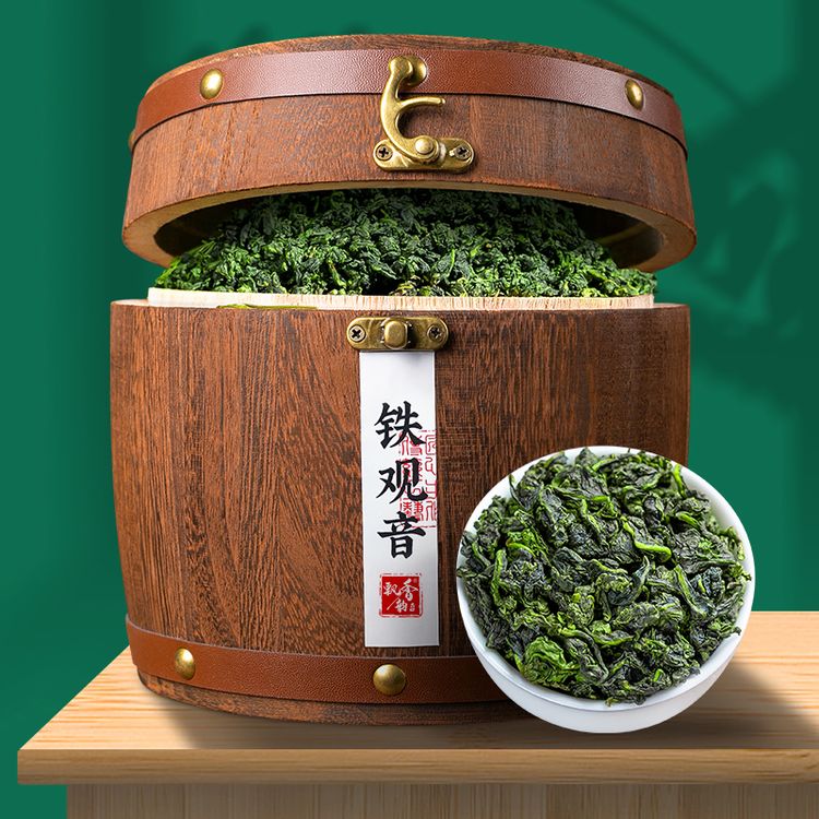 飘香韵铁观音特级清香型2026新茶叶春茶安溪乌龙茶木桶礼盒装500g商品图