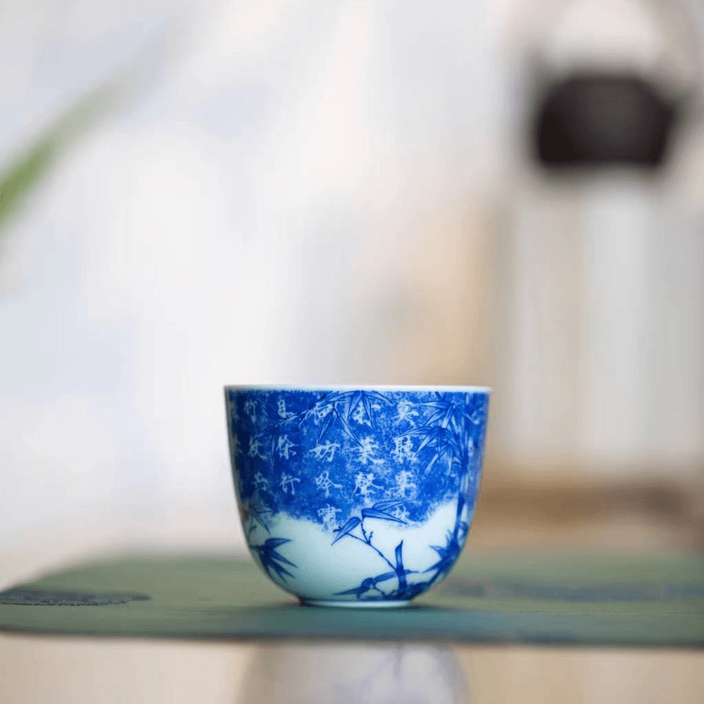 116达观景德镇手工瓷器詺兮清窑定风波直口杯100cc匠意商品图
