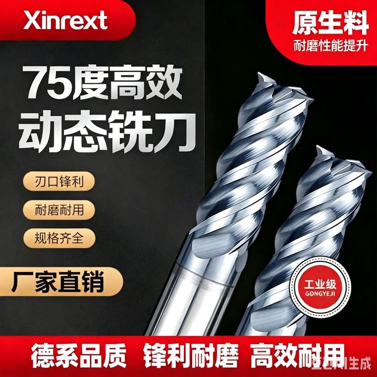 主推全能王进口钨钢铣刀钢件不锈钢通用数控切削刀具商品图