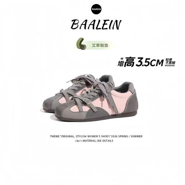 【品牌补贴】设计感复古德训鞋女款2026新款舒服运动百搭休闲鞋A商品图