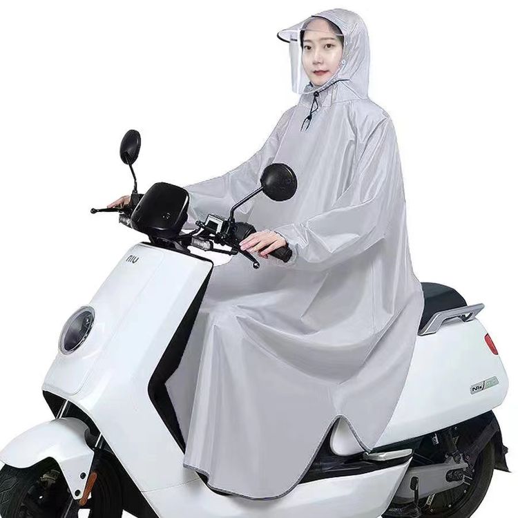 有袖雨衣电动车摩托车自行车通用雨披单人加大加厚骑行男女士雨具商品图